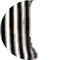 a black and white circle with a striped pattern