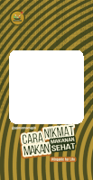 a green and yellow poster that says cara nikmat makan sehat