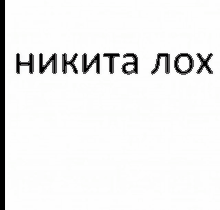 a white background with a black border and the words nikita lox in black letters .