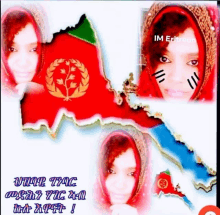 a picture of a woman in front of a map with the words im eritrean