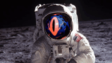 a man in a space suit with an american flag patch on his chest