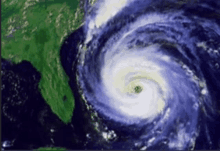 a satellite image of a hurricane near the gulf coast of florida