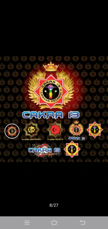 a screenshot of a chakra 13 app on a cell phone