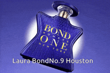 a purple bottle of bond number one new york