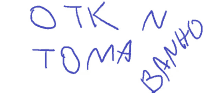 a handwritten sign that says " ok toma banho "