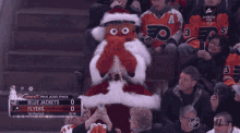 a philadelphia flyers hockey game is being played