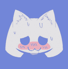 a drawing of a cat with a surprised look on his face