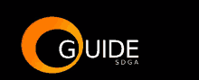 a logo for guide sdga with a circle in the middle