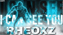 a poster for rheoxz shows a man in a mask