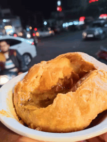 a pie with a bite taken out of it