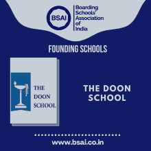 an advertisement for the founding schools of the doon school