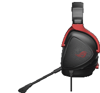 a black and red headset with the letters gx on the side