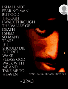 a poster with a quote by 2pac on it