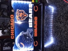 a license plate that says chicago bears on the front