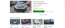 a screenshot of a website showing a 2007 honda civic coupe ex for $ 3,000