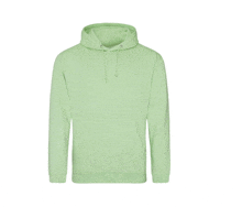 a light green hoodie with a hood and a pocket