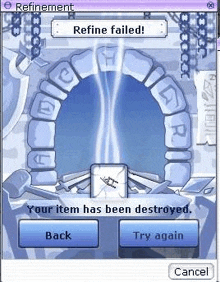 a computer screen shows a message that says `` refine failed ! ''