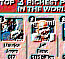 top 3 richest people in the world are shown