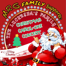 a poster for the lucresha 's family christmas carol - oke concert