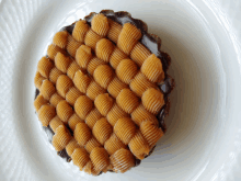 a close up of a cookie on a plate