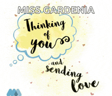 a card that says miss gardenia on it