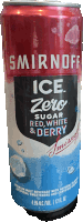 a smirnoff ice zero sugar red white and berry can