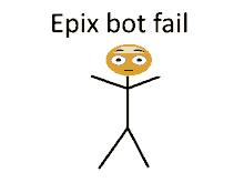 a stick figure with a yellow smiley face and the words epix bot fail below it