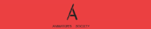 a logo for the animator 's society with a red background