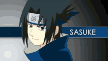 a picture of sasuke from naruto with a headband on his head