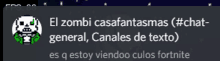 a screenshot of a text message in spanish with a skull on it