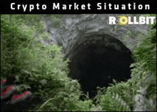 a picture of a cave with the words crypto market situation written on it