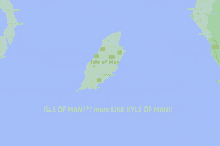 a map of the isle of man with the caption isle of man