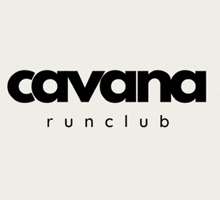 a logo for cavana runclub is shown on a white background