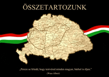 a poster with a map and the words " osszetartozunk "