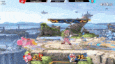 a screenshot of a video game with yoshi and mario on the screen