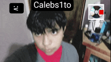 a person with calebs1to written above their face