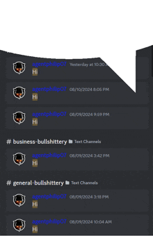 a screenshot of a discord conversation between agentphillip07 and general-bullshittery