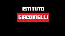 a black background with a red square that says ' istituto giacomelli '