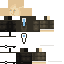 a minecraft skin of a man with a hat and a microphone