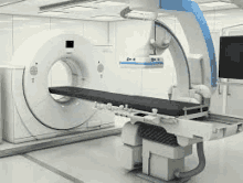 a computer generated image of a ct scan machine in a hospital .