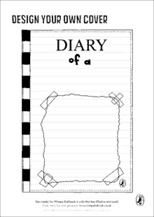 a diary of a wimpy kid book cover with a black and white checkered border .