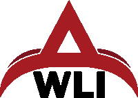 a red triangle with the word wli underneath