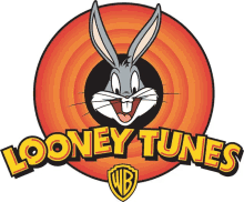 a looney tunes logo with bugs bunny in the center