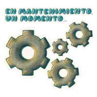 a drawing of gears with the words en mantenimiento un momento written above them