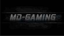 a black background with the words md-gaming in white letters