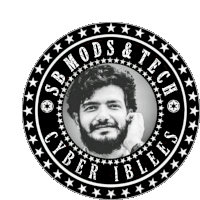 a black and white logo for sb mods & tech cyber iblees