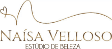 a logo for naisa velloso studio de beleza with a heart