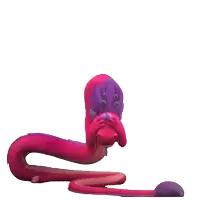 a pink and purple dragon with a purple tail