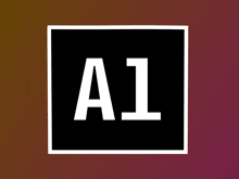 a black square with the letter a1 inside