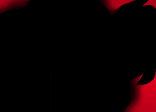 a black and red background with a silhouette of a person in the corner